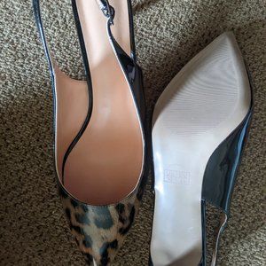 leopard print slingback heels.